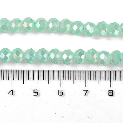 Baking Electroplate Glass Beads Strands X-DGLA-A039-J8mm-B07-1