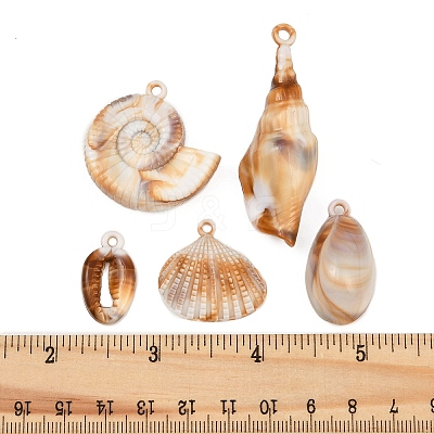 25Pcs 5 Styles Acrylic Big Pendants OACR-FP0001-36-1