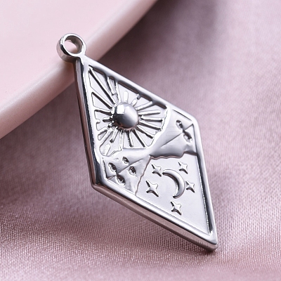 Anti-Tarnish 304 Stainless Steel Pendants PW-WG4ABE9-01-1