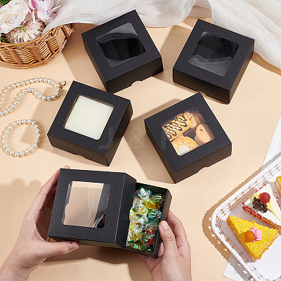 Square Kraft Paper Storage Gift Boxes CON-WH0095-100B-02-1