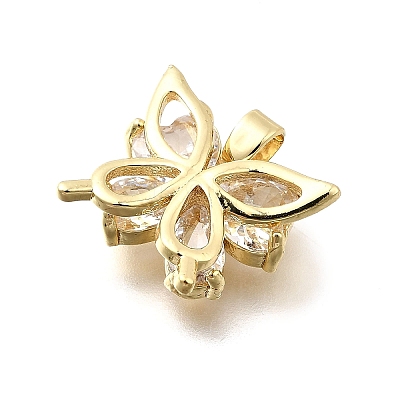 Brass Micro Pave Cubic Zirconia Charms KK-N254-226G-01-1