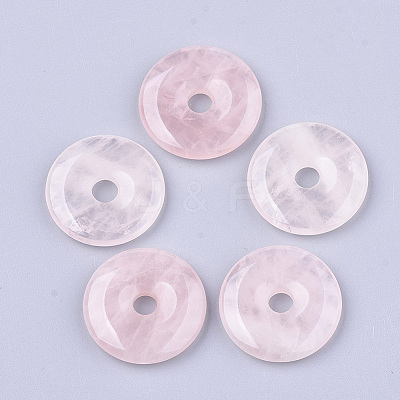 Natural Rose Quartz Pendants X-G-S349-22A-01-1