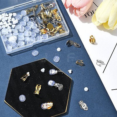 304 Stainless Steel Clip-on Earring Findings STAS-FS0001-59-1