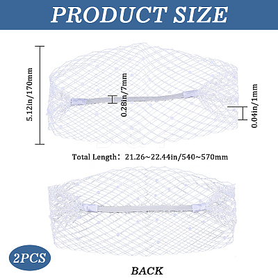 Polyester Mesh Veil Headband OHAR-WH0015-29B-1