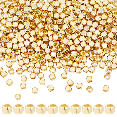 500Pcs Brass Spacer Beads KK-GO0002-03-1