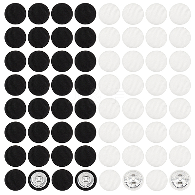 60Pcs 2 Colors Cloth Shank Buttons BUTT-GA0001-31-1