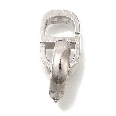 Brass Fold Over Clasps KK-K389-107P-1