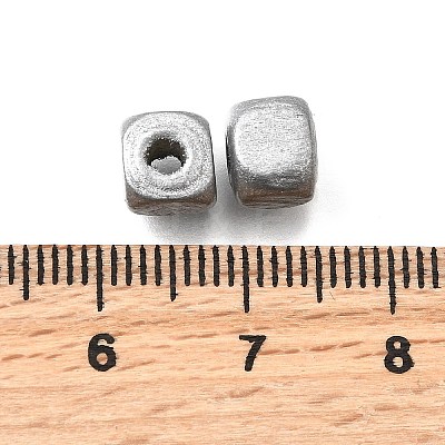 Spray Painted Wooden Beads WOOD-P021-01A-M-1
