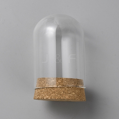 Transparent Glass Dome Cover AJEW-WH0314-289D-1
