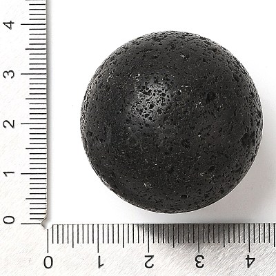 Natural Lava Rock Sphere Beads G-C154-04-1