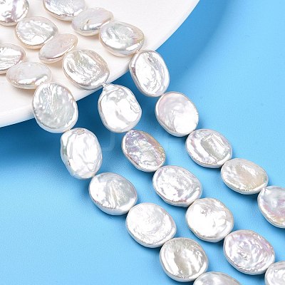 Natural Nucleated Baroque Keshi Pearl Beads Strands PEAR-S022-B-1
