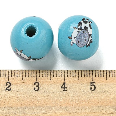 Natural Wood European Beads WOOD-F014-01B-1
