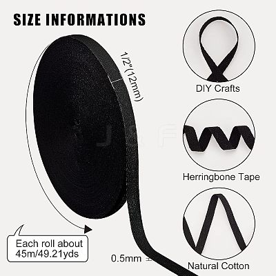 Cotton Cotton Twill Tape Ribbons LS-OCOR-WH0057-30A-02-1