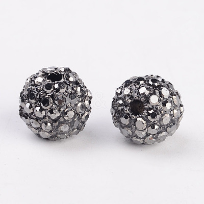 Metal Alloy Rhinestones Beads ALRI-B032-1-1