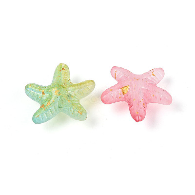 Frosted Transparent Acrylic Beads FACR-T007-03-1