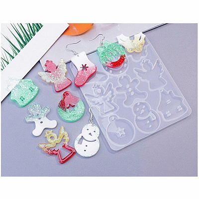 DIY Christmas Silicone Pendant Molds DIY-F140-02C-1