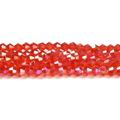 Transparent Electroplate Glass Beads Strands EGLA-A039-T3mm-B14-1