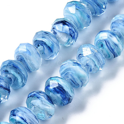 Handmade Lampwork Beads Strands LAMP-T007-15B-1