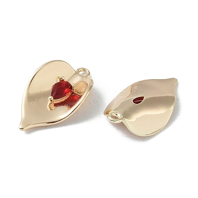 Brass Cubic Zirconia Pendants KK-H482-12G-04-1