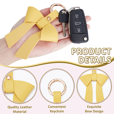 PU Leather Keychains KEYC-WH0029-129A-1