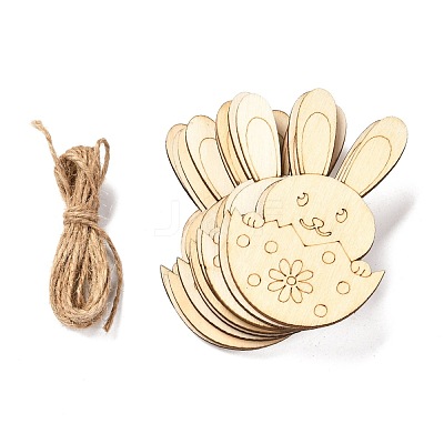 DIY Crafts Easter Egg Shape Cutouts Pendants AJEW-P087-C01-1