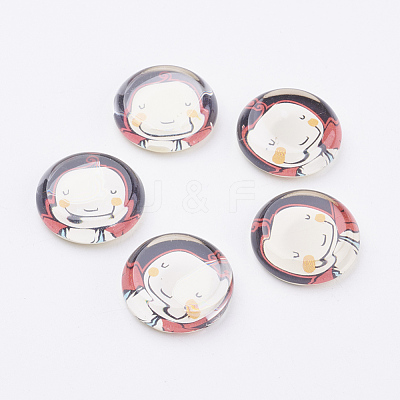 Tempered Glass Cabochons GGLA-22D-1-1