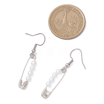 Round Imitated Pearl Acrylic Dangle Earrings & Necklaces Sets SJEW-JS01363-1