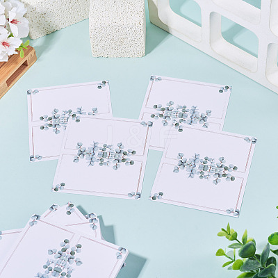 80Pcs Rectangle Paper Table Place Cards AJEW-TA0003-64B-1