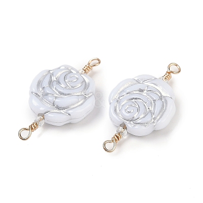 Opaque Acrylic Links Connector Charms KK-K296-07B-G-1