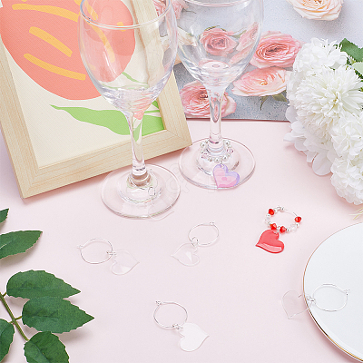 DIY Blank Wine Glass Charm Making Kit DIY-SC0023-62B-1