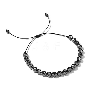 Non-magnetism Hematite Bradided Bead Bracelets for Women Men ZJ6081-2-1