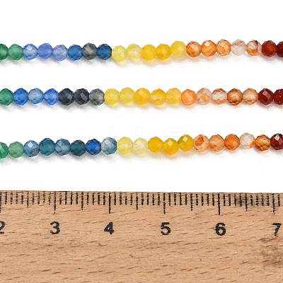 Gradient Color Natural Agate Beads Strands GG-CBA4399-A04-01B-1