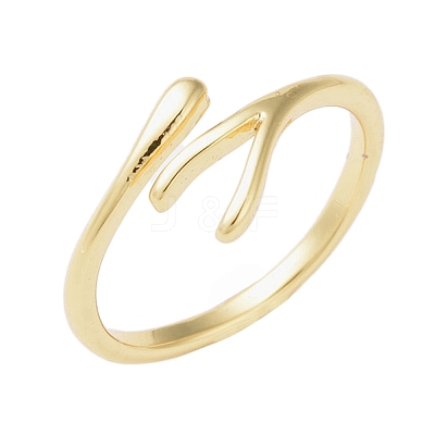 Brass Open Cuff Ring LS-RJEW-R143-01F-G-1