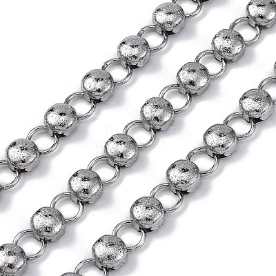 304 Stainless Steel Flat Round Link Chains CHS-B006-01P-1