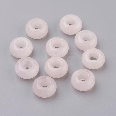 Natural Rose Quartz European Beads X-G-G740-14x8mm-08-1