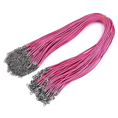 Waxed Cotton Cord Necklace Making LS-MAK-S034-010-1