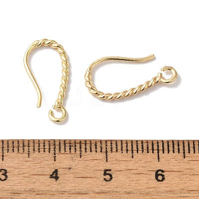 Long-Lasting Plated Brass Ear Wire X-KK-K381-07G-02-1