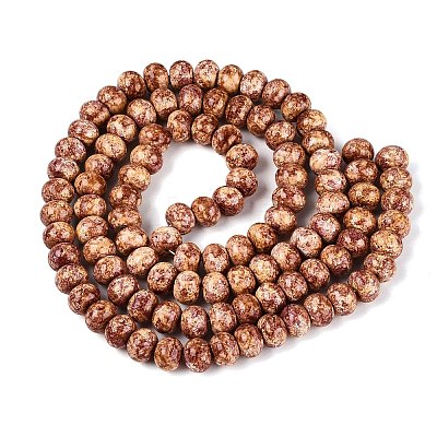 Opaque Baking Paint Glass Beads Strands GLAA-Q110-03A-07-1