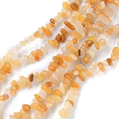 Natural Yellow Aventurine Beads Strands G-G0003-B15-1