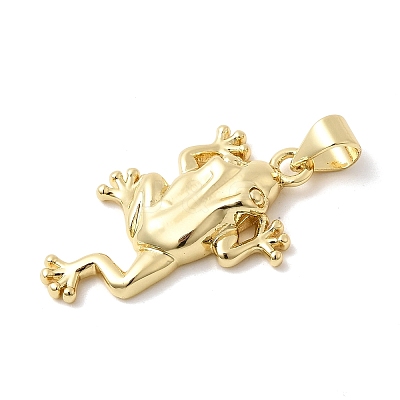 Frog Charms Brass Pendants KK-H529-48G-1