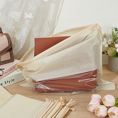 14Pcs 4 Styles Square Cloth Packing Pouches for Shoes ABAG-PH0001-60B-1