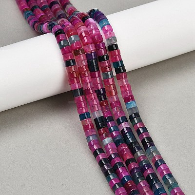 Dyed Natural Agate Beads Strands G-U030-B01-03-1