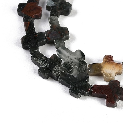 Natural African Bloodstone Beads Strands G-I369-A21-02-1