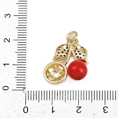 Brass Micro Pave Cubic Zirconia Pendants KK-D409-32G-1
