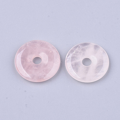 Natural Rose Quartz Pendants G-S349-22A-01-1