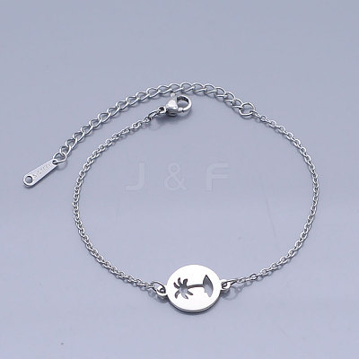 Tarnish Resistant 201 Stainless Steel Link Bracelets BJEW-T011-JN499-1-1