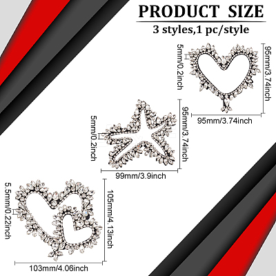 3Pcs 3 Style Felt Ornament Accessories PATC-FG0001-66-1
