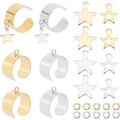 DIY Star Charm Cuff Ring Making Kit DIY-UN0003-68-1