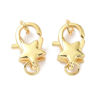 Eco-Friendly Brass Lobster Claw Clasps KK-C221-06G-1