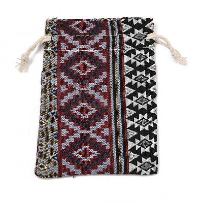 Ethnic Printed Polycotton Drawstring Storage Bags FB-CBA307F-01F-1